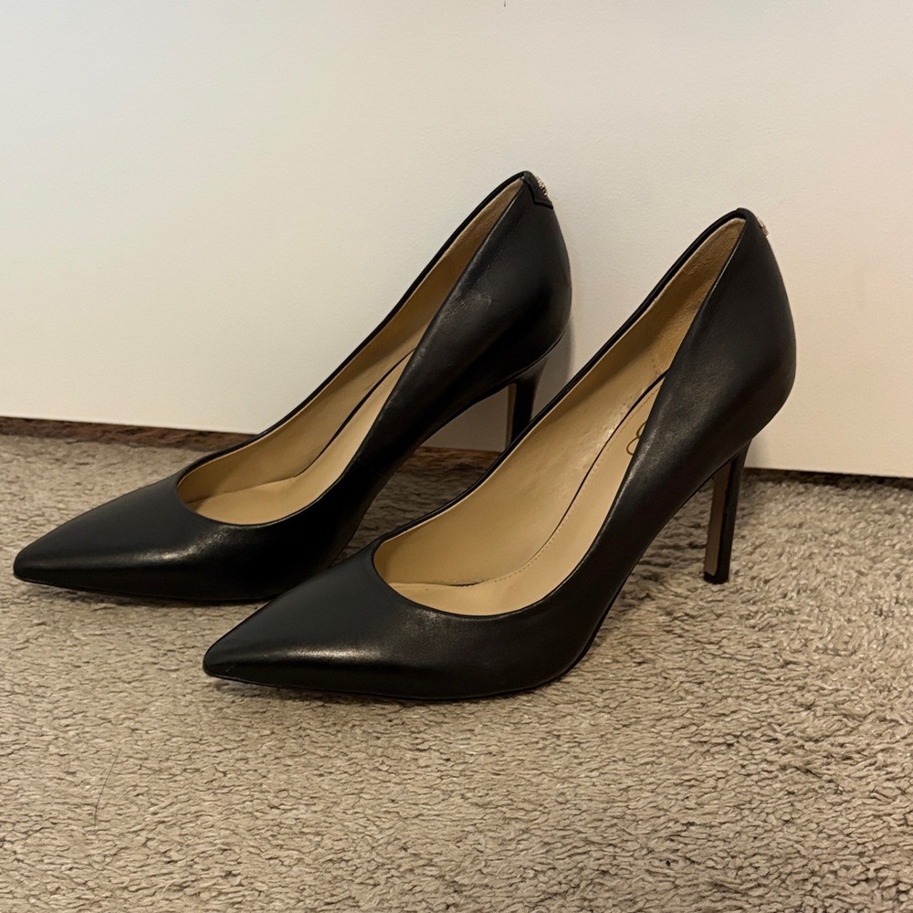 Sam Edelman Black Pointed-Toe Stiletto Pumps